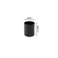 Black docking point cover cap, 25mm wide x 30mm tall, cylindrical with open end