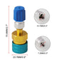 AC charging quick connector adapter with blue cap; size marks 23.7mm and 7.2mm shown