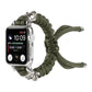 Skull Umbrella Cord Braided Watch Strap, For Apple Watch Ultra 49mm / Series 8&7 45mm / SE 2&6&SE&5&4 44mm / 3&2&1 42mm, For Apple Watch Series 8&7 41mm / SE 2&6&SE&5&4 40mm / 3&2&1 38mm                                                                  ...