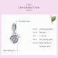 Sterling silver ladybug pendant charm with pink pavé accents