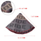 Gray patterned shift knob dust cover with red edge stitching and round top opening
