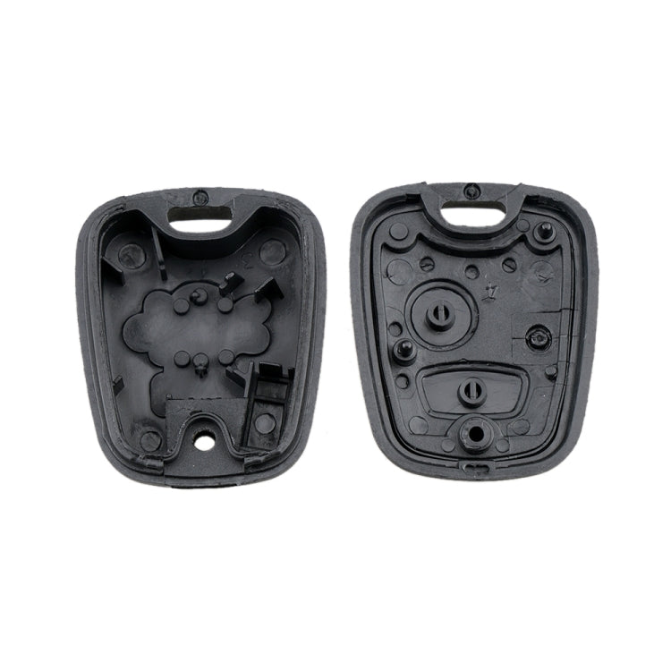 Car key fob case interior and outer back cover pieces, dark gray plastic shell