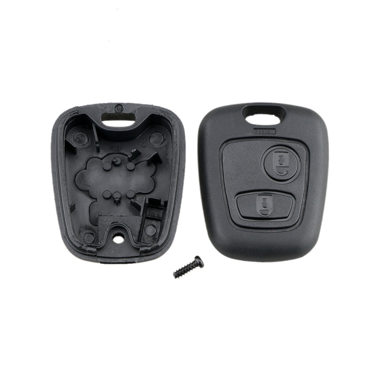 Car key fob case set with inner shell and screw, dark gray matte plastic