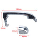Exterior chrome door handle with dimensions 183mm length and 84mm height shown