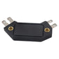 Black ignition control module with brass screw holes and metal bracket terminals