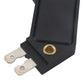 Black ignition control module close-up with brass terminal hole and mounting lugs