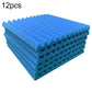 Triangular groove acoustic foam set, blue, 12 pcs