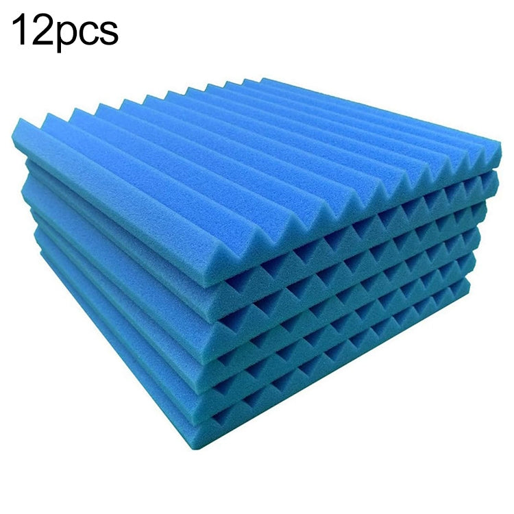Triangular groove acoustic foam set, blue, 12 pcs