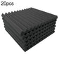 Triangular groove acoustic foam set, dark gray, 20 pcs