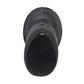 Black antenna base cap showing interior hole and mounting stem, top view