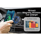 MagSafe magnetic car wireless charger with phone held to charging disc