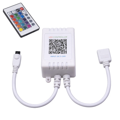 DC LED RGB Bluetooth controller with 24-key remote and two output cables
