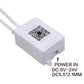 LED RGB controller power input module, DC 5V–24V, DC5.5x2.1mm