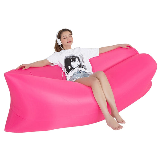 Inflatable lazy water sofa, rose pink inflatable lounge bean bag