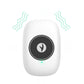 White smart posture sensor module with black circular center and green LED indicator