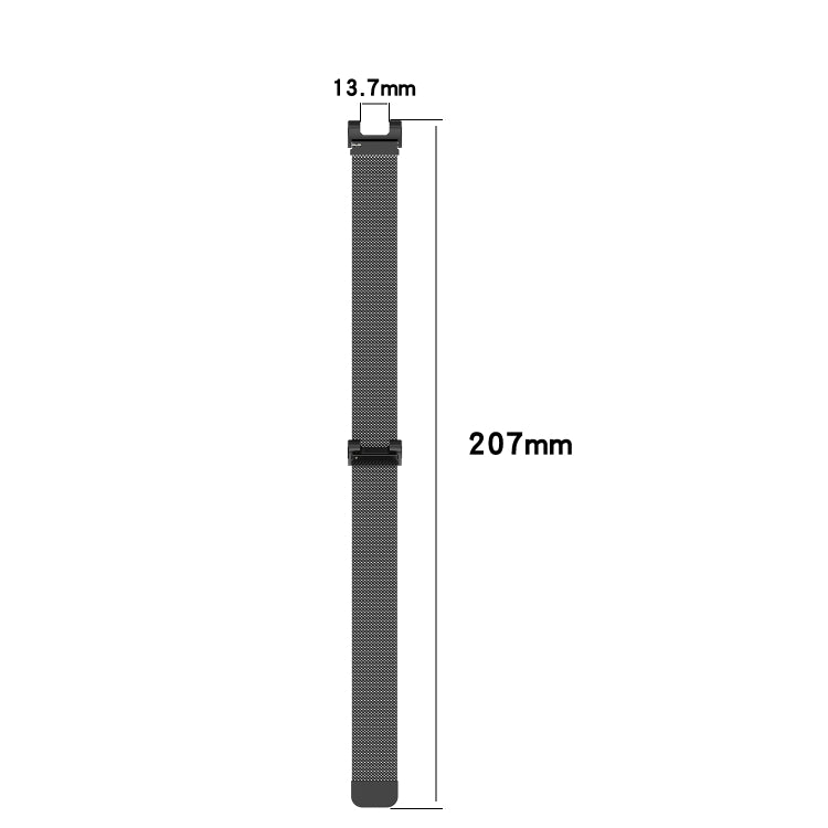 Milanese Magnetic Metal Replacement Strap Watchband, For Amazfit T-Rex Pro / Amazfit T-Rex
