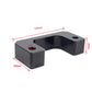 Black C-shaped leveling bracket spacer with bolt holes and U-channel opening
