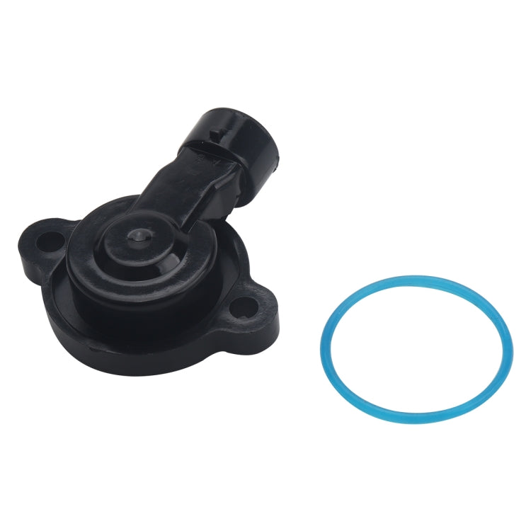 Throttle body position sensor with black housing and mounting ears, plus blue sealing ring