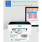 Thermal label printer dispensing a postal-style label from the front output slot