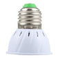 Plant growth LED bulb with E27 screw base, white vented housing and green accent