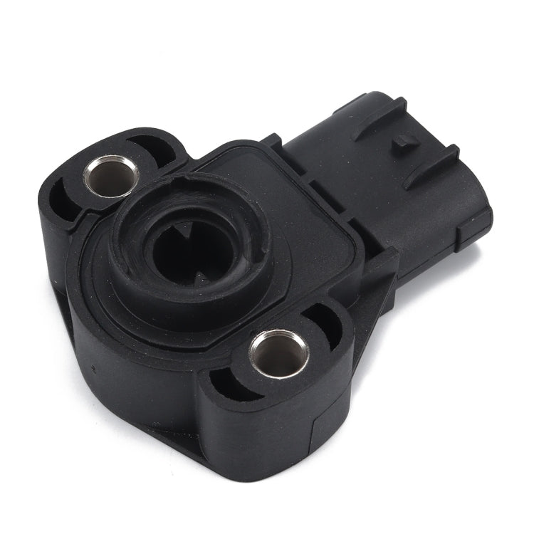 Black throttle position sensor housing with electrical connector and mounting screws