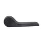 Car seat adjustment handle, dark gray plastic with rounded knob and extended arm
