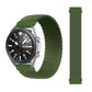 Olive green nylon braided elastic watch strap with metal buckle clips for Galaxy Watch 46mm