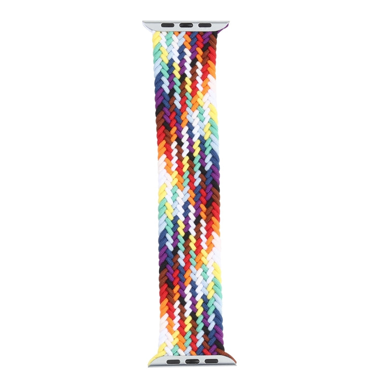 Rainbow Braided Single Loop Replacement Watchbands, Size: S 130mm For Apple Watch Series 6 & SE & 5 & 4 40mm / 3 & 2 & 1 38mm, S 130mm 40mm / 38mm