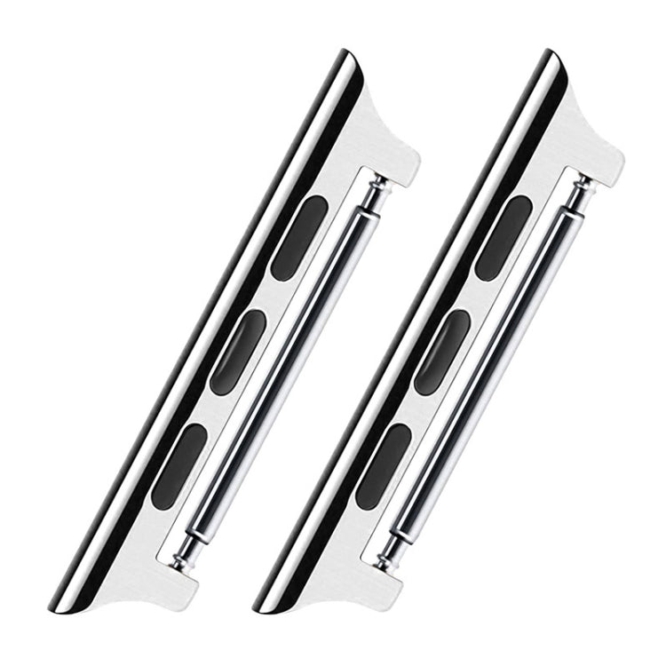 2 PCS Watchbands Stainless Steel Acoustic Ear Connector, Width: 20mm For Apple Watch Series 6 & SE & 5 & 4 40mm / 3 & 2 & 1 38mm, Width: 20mm For Apple Watch 40mm / 38mm
