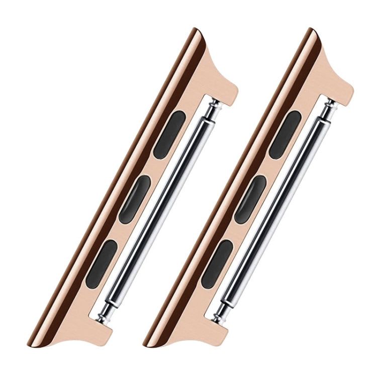 2 PCS Watchbands Stainless Steel Acoustic Ear Connector, Width: 20mm For Apple Watch Series 6 & SE & 5 & 4 40mm / 3 & 2 & 1 38mm, Width: 20mm For Apple Watch 40mm / 38mm