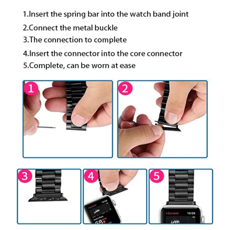 2 PCS Watchbands Stainless Steel Acoustic Ear Connector, Width: 20mm For Apple Watch Series 6 & SE & 5 & 4 40mm / 3 & 2 & 1 38mm, Width: 20mm For Apple Watch 40mm / 38mm