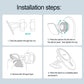 Magnetic car holder installation guide cards with stand placement diagrams