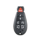 Car key fob remote front with button layout and red “PANIC” button, black housing