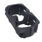 Black dual cup holder insert with one-piece curved frame and two cup wells