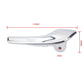 Chrome right-side door inside handle, dimensions shown 110mm long, 46mm high