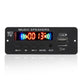 Car audio MP3 player front panel with glowing LCD, MP3/FM labels, and USB/TF ports