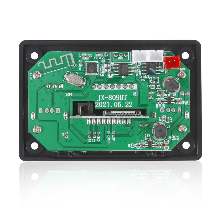 Car audio MP3 decoder board PCB back panel with JX-809BT label and components