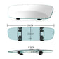 Curved frameless clear rearview mirror, 25 cm length with two clip mounts