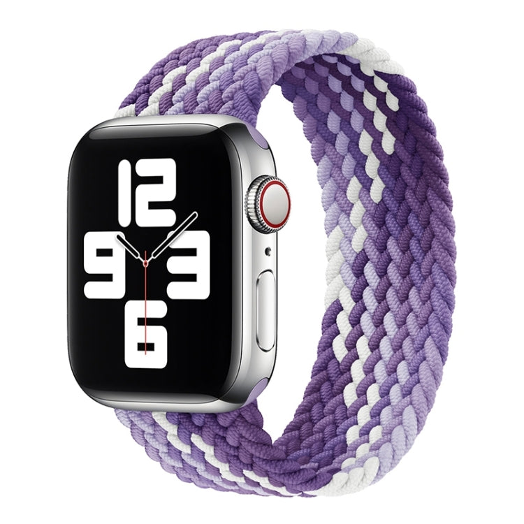 Apple Watch replacement watch band, grape purple woven nylon with metal pin clasp