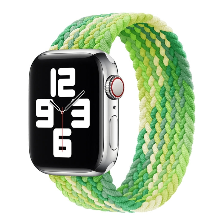Apple Watch replacement watch band, lime green woven nylon with metal pin clasp