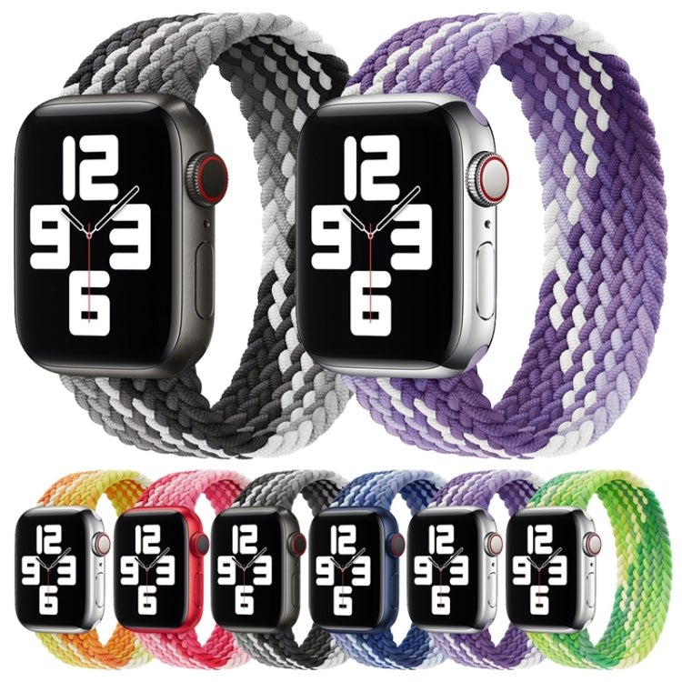 Set of woven nylon Apple Watch bands in multiple colors, single-loop style