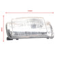 Car mirror indicator lamp cover, clear lens, black base; 150mm x 110mm