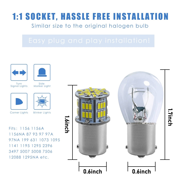 LED car bulb diagram with socket shape and size measurements, 1:1 scale