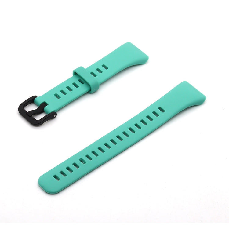 Teal silicone watch band with buckle and adjustment holes, for Honor Band 6