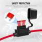 Inline fuse holder with red and black battery cable and SAE plug connector
