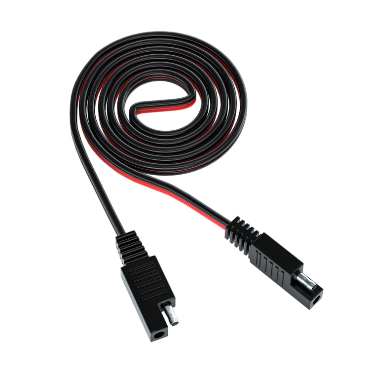 1m double SAE socket cable with black housing, red wire, and two SAE connectors