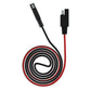 Double SAE socket cable with black-and-red wiring and two SAE connector plugs, 1 m
