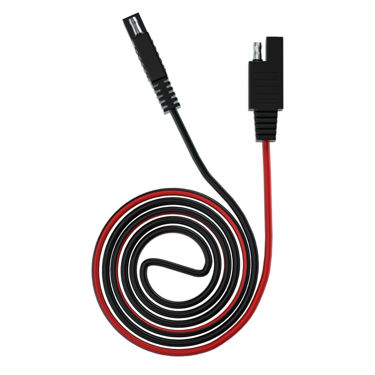 Double SAE socket cable with black-and-red wiring and two SAE connector plugs, 1 m