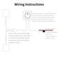 Motorcycle heated hand grip wiring diagram with power and negative connection lines