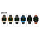Assorted SKMEI LED digital watches with leather straps, shown in multiple colors